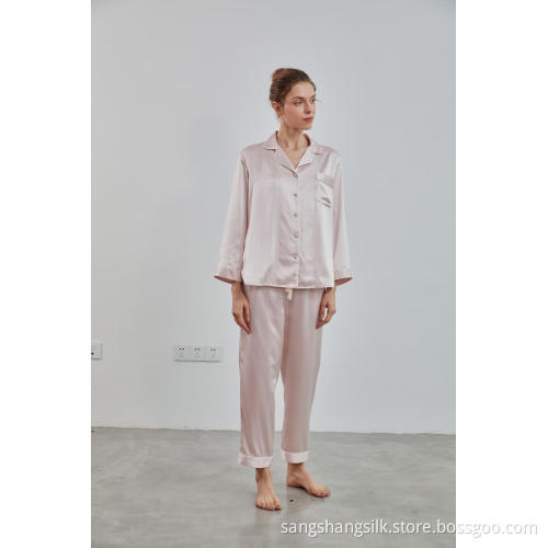 SANGSHANG light pink silk sleeping wear